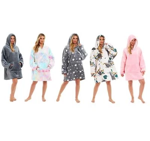 Fleece Hoodie Blanket Oversized Ultra Plush Sherpa Giant Big Hooded Sweatshirt - Picture 1 of 31