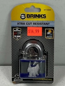 Brinks Commercial 50 mm Laminated Steel Padlock with Boron Steel Shackle - Picture 1 of 9