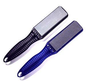 2 pz coltello affilatura pietra carburo silicone grana: manico 600/1200 & 800/2000 - Foto 1 di 14