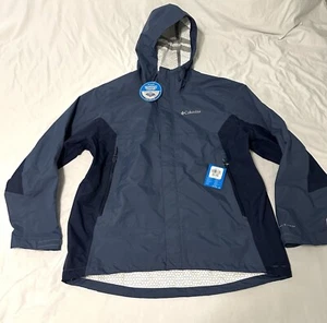 Columbia Jacket Mens XXL Blue Omni Tech 3D Discovery Point Shell NWT Read Below - Picture 1 of 13