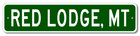 Red Lodge, Montana Metal Wall Decor City Limit Sign - Aluminum