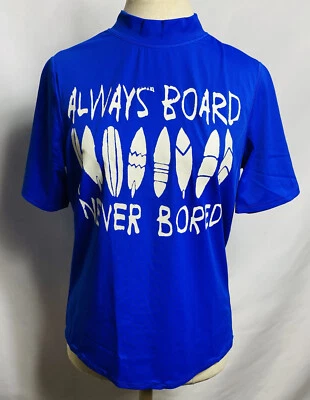 Camisa de natación LANDS' END para jóvenes niños talla L con gráficos Rashguard azul Foto 1 de 3