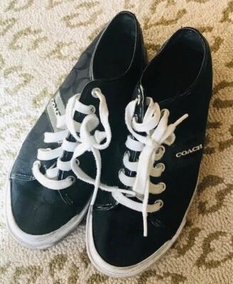 Кроссовки Coach Fillmore черный логотип фирменная лакированная кожа размер 9 модель A1780 - Изображение 1 из 4