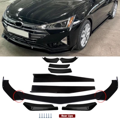 Coupe Sedan Car Front Bumper Lip Spoiler Splitter Body Kit For Hyundai Elantra Foto 1 de 4
