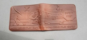 Vintage Embossed Plastic Employee Wallet - Advertising DOW Western Division NOS - Picture 1 of 6