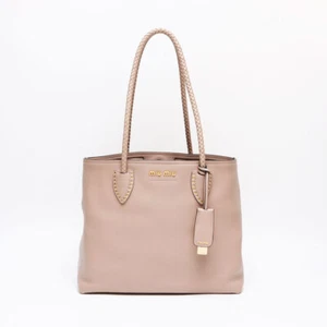 Miu Miu leather Tote Bag pink WS13399 - Picture 1 of 13