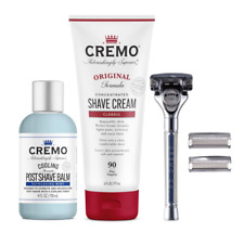 NEW/ Cremo Men's Barber Grade 6-Piece Shave Kit 5 Steel Blades Shaving