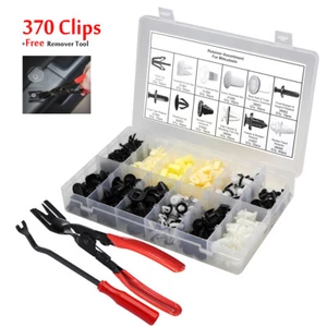 370 Clips For Mitsubishi Bumper Trim Panel Fastener Retainer Assortment +Tool x2 - Imagen 1 de 12