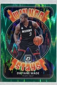 Dwyane Wade 2021 Donruss Optic Winner Stays Green Shock #10 - Picture 1 of 2