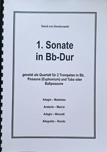 Musiknoten: Sonate in 4 Sätzen für 2 Trompeten, Posaune und Tuba oder Baßposaune - Bild 1 von 5