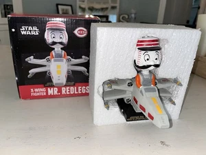 2016 CINCINNATI REDS MR. REDLEGS "STAR WARS X-WING" BOBBLEHEAD IN ORG. BOX - Picture 1 of 8