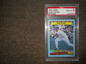 1987 FLEER BASEBALL GAME WINNERS BOX SET WADE BOGGS #5 PSA 10 **RARE** Low Pop! - Picture 1 of 2