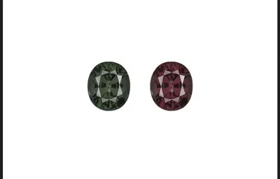 Pyrope-Spessartine Garnet 2.17 carats Oval Grayish Green changing Reddish Purple - Image 1 of 4