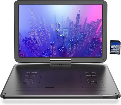 17,5" Tragbarer DVD-Player mit 15,6" großem HD-Display, Zwei Stereolautsprecher - Bild 1 von 4