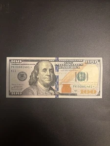 $100 bill (One Hundred Dollar Bill) - 2017A Star Note - Very Lightly Circulated - Picture 1 of 2