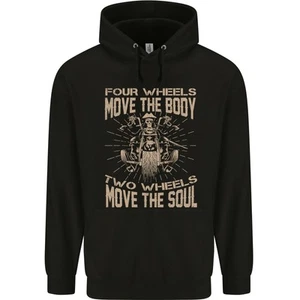 Two Wheels Biker Motorcycle Motorbike Childrens Kids Hoodie - Picture 1 of 3