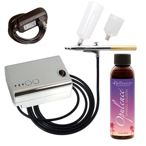Belloccio SUNLESS TANNING AIRBRUSH SYSTEM Compressor Opulence DHA Tan Solution - Picture 1 of 2