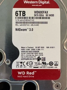 Western Digital Red NAS 6TB 3.5" SATA 5400RPM 64MB HARD DRIVE - WD60EFRX-68L0BN1 - Picture 1 of 5