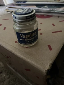 Vaseline White Petroleum Jelly Glass Jar • 1 3/4 Oz • Blue Seal Metal Top - Picture 1 of 7