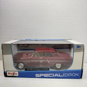 1964 Ford Fairlane Thunderbolt Maisto 1/24 Diecast Car Maroon - Picture 1 of 6