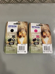 Epson 378XL Black & Cyan Original Ink Cartridge Brand New EXP 2027 - Afbeelding 1 van 5