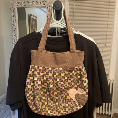 Bolso de Mano Mudd AOP Hearts Y2K Grial Denim Lona Bordada Foto 1 de 4