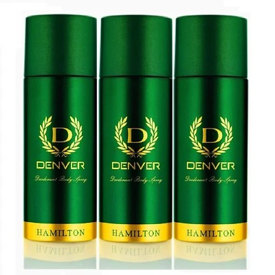 DENVER Hamilton Deodorant Body Spray Long Lasting Deo Fragrance 165 ML Pack Of 3