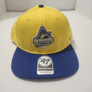 Neu Florida Launch Lacrosse 47 Marke Captain Snapback Mütze gelb und blau - Bild 1 von 8