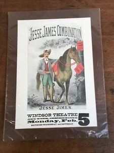 Jesse James Combination Windsor Theatre Reproduction Matted Art Print 12 X 16 - Picture 1 of 5