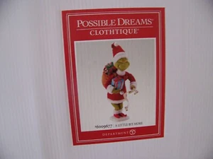 Dept 56 Possible Dreams Grinch Clothtique A Little Bit More 18" - Picture 1 of 4
