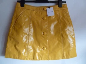 Coach Patent Leather Miniskirt UK SIZE L 32" CS489 New Stunning Rare Tagged - Picture 1 of 24