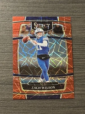 2022 Panini Select Draft Picks #41 Zach Wilson Red Lazer Prizm BYU Cougars - Image 1 of 2