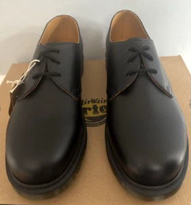 DR MARTENS BLACK 1461 PLAIN WELT SMOOTH LEATHER OXFORD SHOES UK 10.5 EU 45.5 - Picture 1 of 5