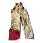 Carhart Bib Overalls 44 X 30 Brown R02 BRN Double Knee Insulated Lined USA