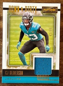 2021 Panini Playbook Down and Dirty Relics Gold #d 43/99 CJ Henderson #DND-CJH - Picture 1 of 8