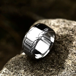 11MM Celtic Knot Wedding Band Ring Men's Women's Stainless Steel Biker Punk Ring - Picture 1 of 3