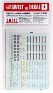 SWEET 1/144 IJN A6M2 Zero Akagi Fighter Group Pearl Harbor decal Set #7 - Picture 1 of 2