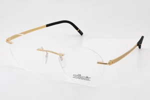 Silhouette 5529 7520 Momentum Unisex Occhiali Rotondi Senza Montatura Oro 48mm - Foto 1 di 10