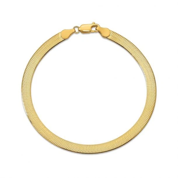 Brazalete de cadena de espiga de oro de 5 mm de plata de ley 925 hecho en Italia - 7" y 8" Foto 1 de 4