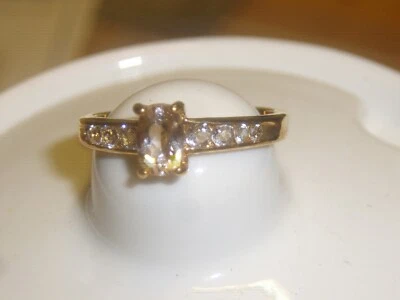 Morganit Topas 375 ig Gelbgold Ring   - Bild 1 von 2