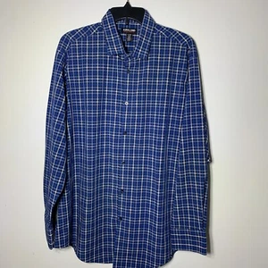 Camicia sportiva da uomo Kirkland firma manica lunga performance blu a quadri taglia XL - Foto 1 di 3