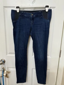 Ingrid & Isabel Under Belly Maternity Jeggings Dark Wash Size 8 Skinny Jean - Picture 1 of 4