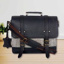 Business Real Leather Briefcase Mens Crossbody Shoulder Handbag Laptop Bag
