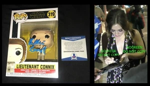 Billie Lourd signed funko Star Wars poster Last Jedi photo Carrie Fisher BAS - Picture 1 of 8