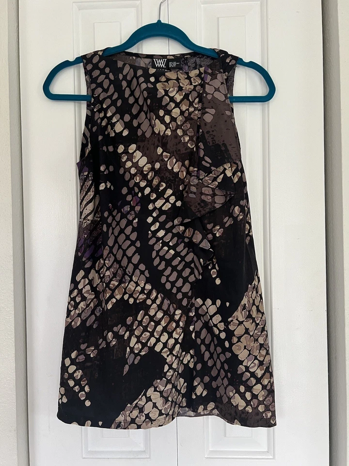 Blusa de seda 100% multicolor para mujer de WORTH talla 6 Foto 1 de 4