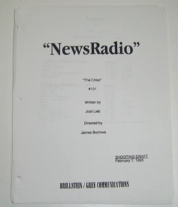 News Radio The Crisis #101 Script Screenplay By Josh Lieb - Picture 1 of 2