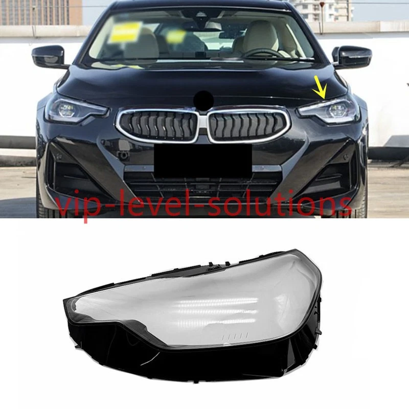 Cubierta transparente del objetivo del faro izquierdo + pegamento para BMW Serie 2 2 puertas 2022-25 M2 2024-26 Foto 1 de 4
