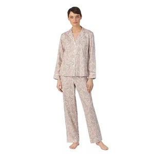Lauren Ralph Lauren Paisley Langarm Oberteil Pyjamahose Set Gr. XLP Cottagecore - Bild 1 von 13