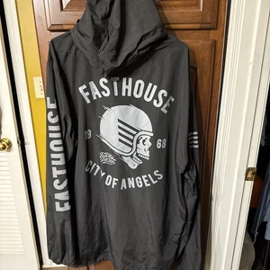 FASTHOUSE Men’s  3XL Black City of Angels 1968 Hood Jacket Speed Hot Wheels - Picture 1 of 3