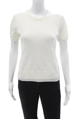 Vince женщин основной белый ворота короткий рукав футболка размер S - Изображение 1 из 4